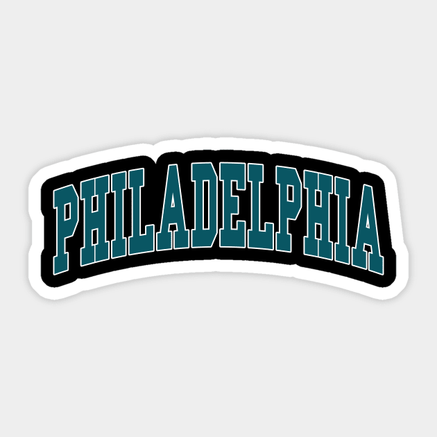 Philadelphia - college university font letters jersey football basketball baseball softball volleyball hockey lover fan player christmas birthday gift for men women kids mothers fathers day dad mom vintage retro Sticker by Fanboy04